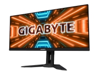 Gigabyte M34WQ - LED-skjerm - 34 - 3440 x 1440 WQHD @ 144 Hz - IPS - 400 cd/m² - 1000:1 - DisplayHDR 400 - 1 ms - 2xHDMI, DisplayPort, USB-C - høyttalere - svart