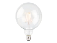 Nedis - LED-filamentlyspære - form: G125 - klar finish - E27 - 5 W (ekvivalent 40 W) - klasse F - varmt hvitt lys - 2700 K - blank
