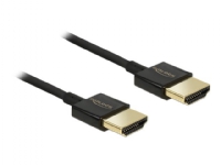 Delock Premium - HDMI-kabel med Ethernet - HDMI hann til HDMI hann - 0.5 m - 4K-støtte