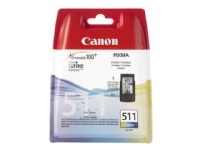 Canon CL-511 - 9 ml - farge (cyan, magenta, gul) - original - blister med sikkerhet - blekkpatron - for PIXMA MP230, MP237, MP252, MP258, MP272, MP280, MP282, MP495, MP499, MX360, MX410, MX420