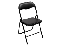 Perel FP168B, Spisetid, Solid / Fast, Hard Stol, Hård ryggstø, Metall, PVC, Svart