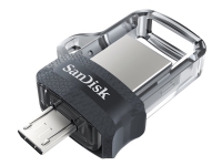 SanDisk Ultra Dual - USB-flashstasjon - 128 GB - USB 3.0 / micro USB
