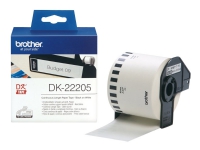 Brother DK-22205 - Svart på hvitt - Rull (6,2 cm x 30,5 m) termisk papir - for Brother QL-1050, 1060, 500, 550, 560, 570, 580, 600, 650, 700, 710, 720, 820