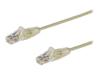 StarTech.com 1.5m Slim LSZH CAT6 Ethernet Cable, 10 Gigabit Snagless RJ45 100W PoE Patch Cord, CAT 6 10GbE UTP Network Cable w/Strain Relief, Grey, Fluke Tested/ETL, Low Smoke Zero Halogen - Category 6 - 28AWG (N6PAT150CMGRS) - Koblingskabel - RJ-45