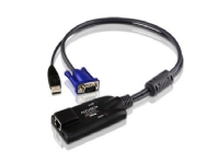 ATEN KA7570 USB KVM Adapter Cable - Tastatur / video / musekabel (KVM) - RJ-45 (hunn) til USB, HD-15 (VGA) (hann) - for ALTUSEN KH1508A, KH1516A, KH2508A, KH2516A