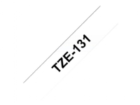 Brother TZe-131 - Standardklebemiddel - svart på blank - Rull (1,2 cm x 8 m) 1 cassette(s) laminert teip - for Brother PT-D210, D600, H110 P-Touch PT-1005, 1880, E800, H110 P-Touch Cube Plus PT-P710