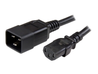 StarTech.com 6ft (1.8m) Heavy Duty Extension Cord, IEC C13 to IEC C20 Black Extension Cord, 15A 125V, 14AWG, Heavy Gauge Power Extension Cable, IEC C13 to IEC C20 AC Power Cord - UL Listed - Strømkabel - IEC 60320 C20 til IEC 60320 C13 - AC 110 V - 1