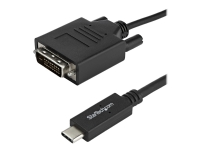 StarTech.com 3.3 ft / 1 m USB-C to DVI Cable - USB Type-C Video Adapter Cable - 1920 x 1200 - Black (CDP2DVIMM1MB) - USB / DVI-kabel - USB-C (hann) til DVI-D (hann) - Thunderbolt 3 / USB 3.1 - 1 m - 1920 x 1200 (WUXGA)-støtte - svart - for P/N: TB4CD