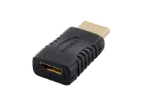 4World - HDMI-adapter - mini-HDMI hunn til HDMI hann - svart