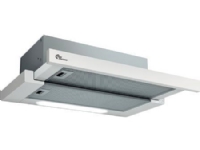THERMEX Emhætte Gemini III, skabsintegreret til centralventilation med switch og 2x2,5 W LED, hvid, kanal Ø125 mm, bredde 600 mm.