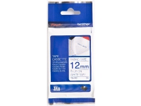 Brother - Tøy - hvit, blå - Rull (1,2 cm) 1 kassett(er) tape - for P-Touch PT-1010, 1080, 1090, 1230, 1290, 18, 2030, 2730, 3600, 7100, 9700, 9800, PT-GL-200