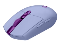 Logitech G G305 - Mus - optisk - 6 knapper - trådløs - LIGHTSPEED - USB trådløs mottaker - lilla