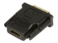 LogiLink - Video adapter - dobbeltlenke - HDMI hunn til DVI-D hann - svart - tommelskruer
