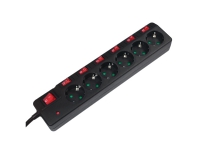LogiLink LPS233, 1,5 m, 6 AC-utganger, Innendørs, Type C, Type C, IP20