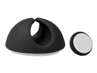 Delock - Kabelholder - skrivebordsmonterbar, overflatemonterbar, veggmonterbar - svart (en pakke 6)