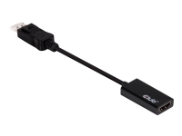 Club 3D - Video adapter - DisplayPort hann til HDMI hunn - 20 cm - passiv, 4K-støtte