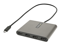 StarTech.com USB C to 4 HDMI Adapter, External Video & Graphics Card, USB Type-C to Quad HDMI Monitor Display Adapter Dongle, 1080p 60Hz, Video Converter, Supports Windows - USB-C Multi Monitor Adapter - Adapterkabel - USB-C hann til HDMI hunn - 50 c