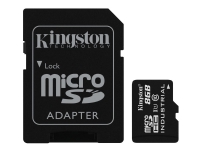 Kingston - Flashminnekort (microSDHC til SD-adapter inkludert) - 8 GB - UHS Class 1 / Class10 - microSDHC UHS-I