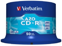Verbatim CD-R AZO Crystal, 52x, CD-R, 120 mm, 700 MB, Spindle, 50 stykker