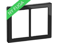 LAURITZ KNUDSEN FUGA PURE designramme glas 2x1,5 modul, sort.