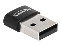 Delock - USB-adapter - USB (hann) til USB-C (hunn) - USB 2.0 - 3 V - 5 A - svart