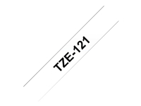 Brother TZe-121 - Standardklebemiddel - svart på blank - Rull (0,9 cm x 8 m) 1 cassette(s) laminert teip - for Brother PT-D210, D600, H110 P-Touch PT-1005, 1880, E800, H110 P-Touch Cube Plus PT-P710