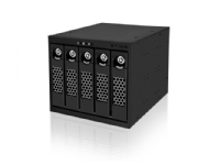 ICY BOX IB-555SSK, 1 vifter, 3 Gbit/s, Svart, 225 mm, 145 mm, 127 mm