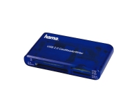 Hama USB 2.0 30 in 1 CardReaderWriter - Kortleser - 35-i-1 (CF I, CF II, MS, MS PRO, Microdrive, MMC, SD, SM, MS Duo, xD, MS PRO Duo, RS-MMC) - USB 2.0