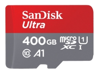 SanDisk Ultra - Flashminnekort (microSDXC til SD-adapter inkludert) - 400 GB - A1 / UHS-I U1 / Class10 - microSDXC UHS-I