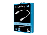 Sandberg - USB-kabel - USB-C (hann) til USB-C (hann) - 20 cm