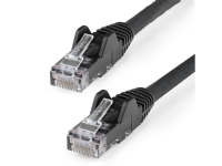 StarTech.com 7m LSZH CAT6 Ethernet Cable, 10 Gigabit Snagless RJ45 100W PoE Network Patch Cord with Strain Relief, CAT 6 10GbE UTP, Black, Individually Tested/ETL, Low Smoke Zero Halogen - Category 6 - 24AWG (N6LPATCH7MBK) - Koblingskabel - RJ-45 (ha