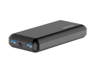 Denver PQC-15005 - Powerbank - 15000 mAh - 55,5 Wh - 15 Watt - 3 A - Hurtiglading - 3 utgangskontakter (2 x USB, USB-C)