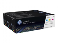 HP 131A - 3-pack - gul, cyan, magenta - original - LaserJet - tonerpatron (U0SL1AM) - for LaserJet Pro 200 M251n, 200 M251nw, 200 M276nw, MFP M276n, MFP M276nw