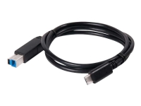 Club 3D - USB-kabel - USB-C (hann) til USB Type B (hann) - USB 3.1 Gen 2 - 30 V - 3 A - 1 m
