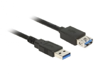 Delock - USB-forlengelseskabel - USB-type A (hann) til USB-type A (hunn) - USB 3.0 - 50 cm - svart
