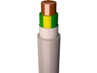 Installationskabel let, halogenfri 1G2,5 mm² lysegrå 300/500V ring 100m kabeldiameter 6,5 mm - (100 meter)