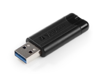 Verbatim PinStripe - USB-flashstasjon - 256 GB - USB 3.2 Gen 1 - svart