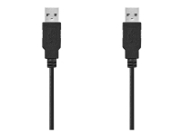 Nedis - USB-kabel - USB (hann) til USB (hann) - USB 2.0 - 2 m - svart
