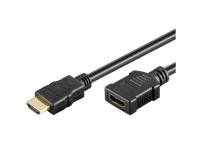 Goobay HDMI 0.5m, 0,5 m, HDMI Type A (Standard), HDMI Type A (Standard), 4096 x 2160 piksler, 3D, Svart