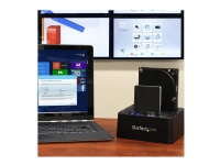 StarTech.com USB 3.1 (10Gbps) Hard Drive Duplicator Dock for 2.5 & 3.5 SATA SSD HDD + 4Kn - USB/ USB-C [Thunderbolt 3 Compatible] Cloner (SDOCK2U313R) - Harddisk-duplekser - 2 brønner (SATA-300) - for P/N: TBLT3MM1MA, TBLT3MM2M, TBLT3MM2MA
