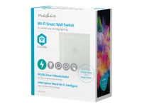 Nedis WiFi Smart Light Switch - Dual - lysbryter - trådløs - Wi-Fi - 2412 - 2462 Mhz - hvit