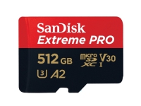 Sandisk Extreme Pro, 512 GB, MicroSDXC, Klasse 10, UHS-I, 170 MB/s, 90 MB/s