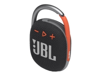 JBL Clip 4 - Høyttaler - for bærbar bruk - trådløs - Bluetooth - 5 watt - svart, oransje
