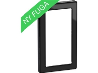 LAURITZ KNUDSEN FUGA PURE designramme glas for 2-modul indsatse, sort.