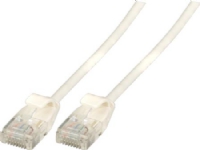 Patchkabel kat 6A U/UTP, slim 4,5 mm i diameter, længde: 2,0 m, farve: hvid med LSZH kappe