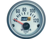 raid hp 660220 Bil indbygningsinstrument Vandtemperatur-visning måleområde 40 - 120 °C Sølv-serie Blå-hvid 52 mm