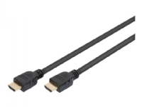 DIGITUS - Ultra High Speed - HDMI-kabel med Ethernet - HDMI hann til HDMI hann - 1 m - trippel beskyttelse - svart - 8K-støtte, støtte for Dolby DTS-HD Master Audio, støtte for Dolby TrueHD