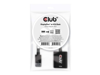 Club 3D - Video adapter - DisplayPort (hann) til HD-15 (VGA) (hunn) - DisplayPort 1.1 - 22.86 m - 1920 x 1200 (WUXGA)-støtte - svart