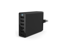 Anker PowerPort - Strømadapter - 60 watt - 12 A - 6 utgangskontakter (6 x USB) - svart