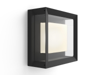 Philips Hue White Color Ambiance Outdoor Econic Square Vegglampe - Svart